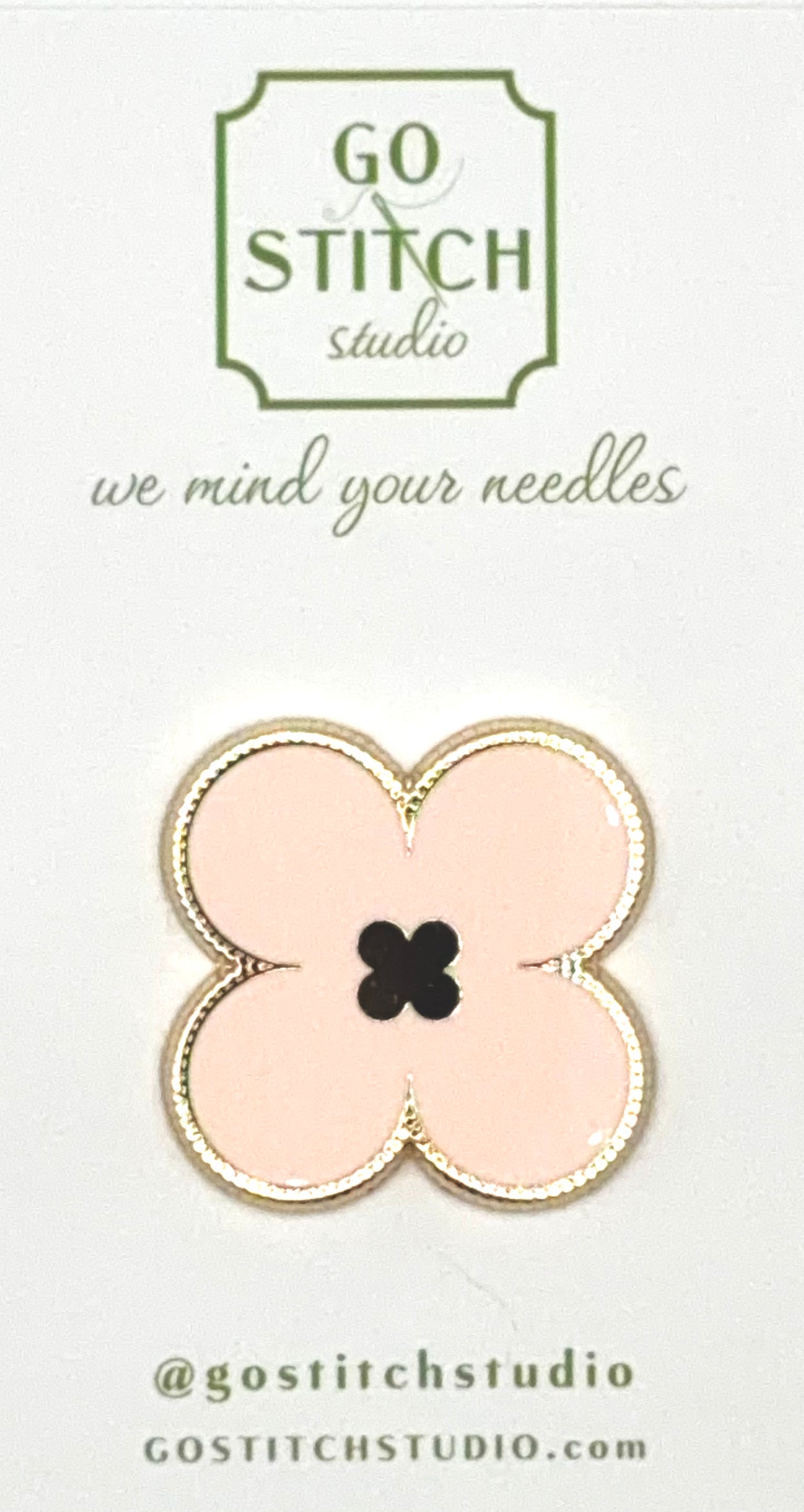 Go Stitch Studio Pink Clover Needle Minder