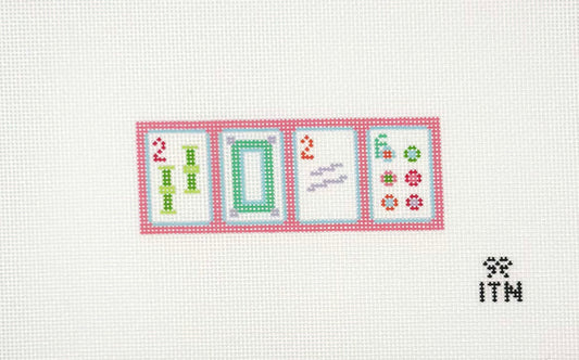 Ivy Thread Needlepoint Mahjong 2026 Mini Hand Painted Needlepoint Canvas