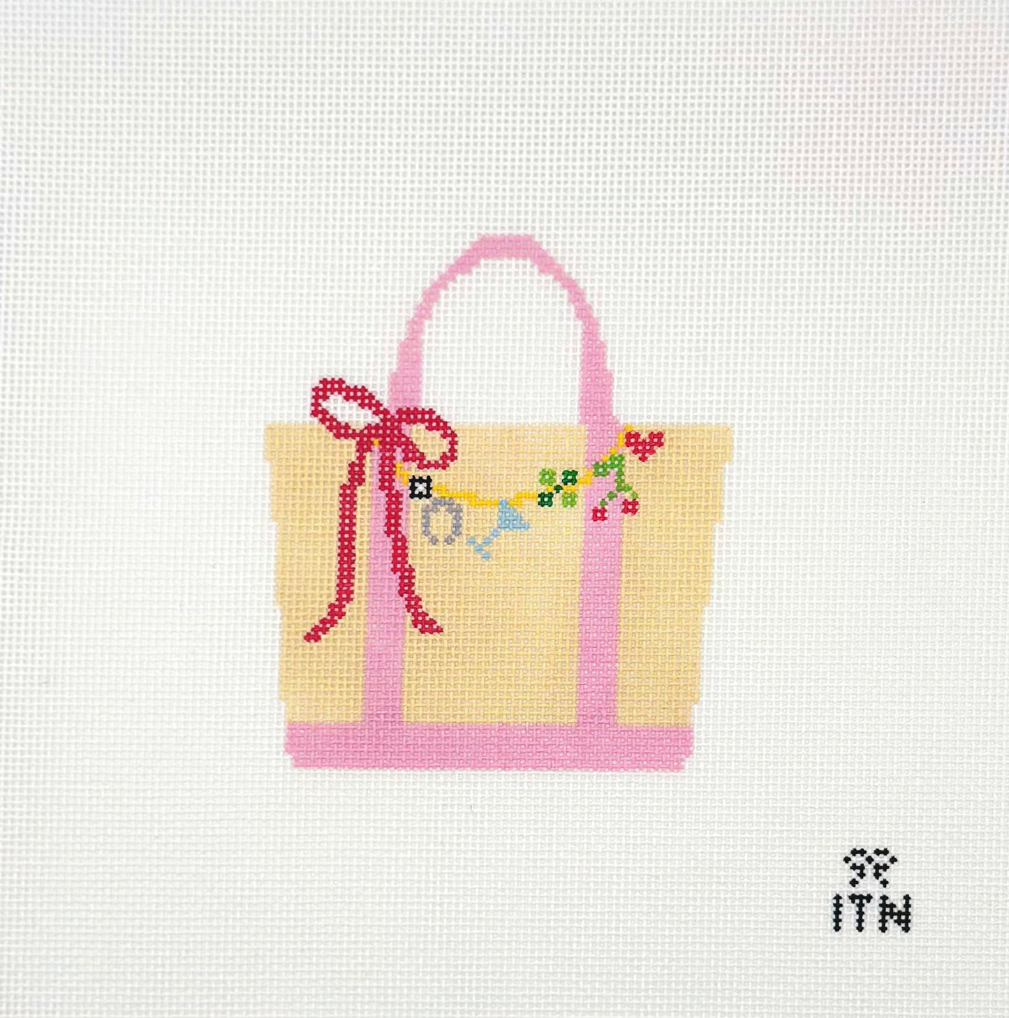 Ivy Thread Needlepoint Charmed Tote Hand Painted Needlepoint Canvas