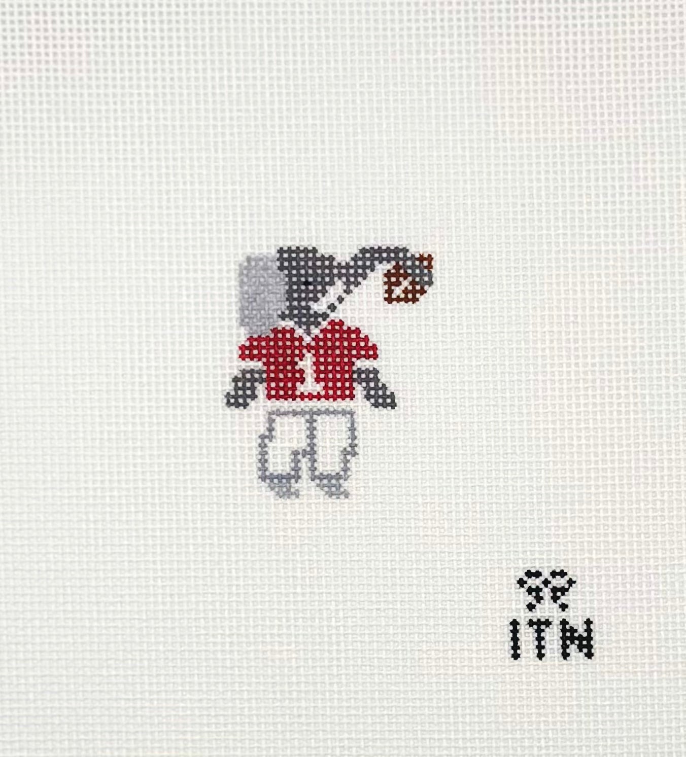Ivy Thread Needlepoint Football Friend Elephant Hand Painted Needlepoint Canvas