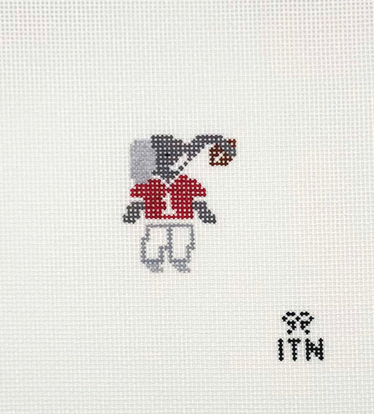 Ivy Thread Needlepoint Football Friend Elephant Hand Painted Needlepoint Canvas