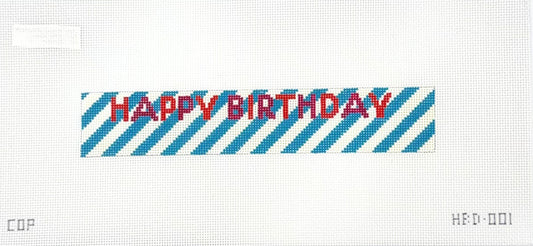 Colors of Praise Happy Birthday Cake Topper Sign Needlepoint Canvas