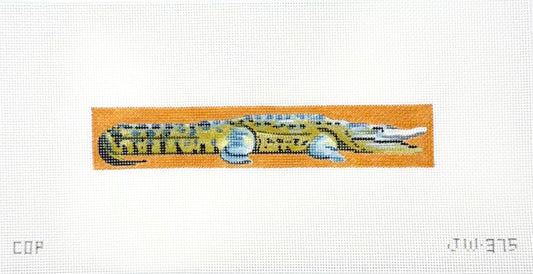 Colors of Praise Gold and Green Alligator Cuff Needlepoint Canvas