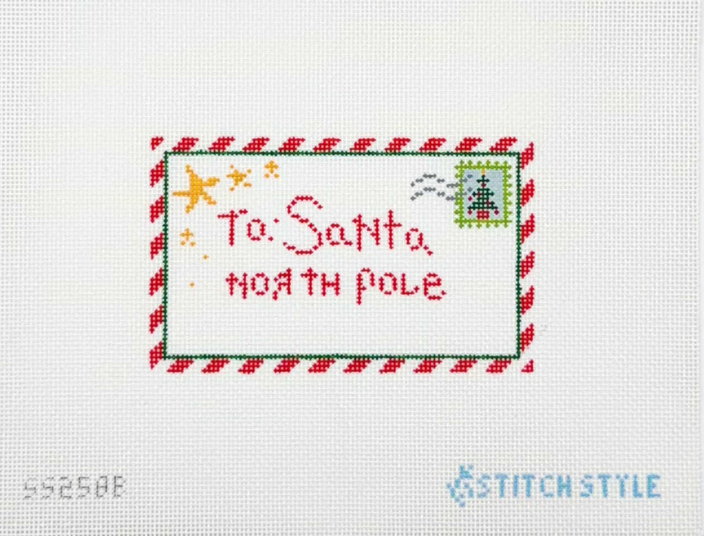 Stitch Style Needlepoint To Santa: North Pole Hand Painted Needlepoint Canvas