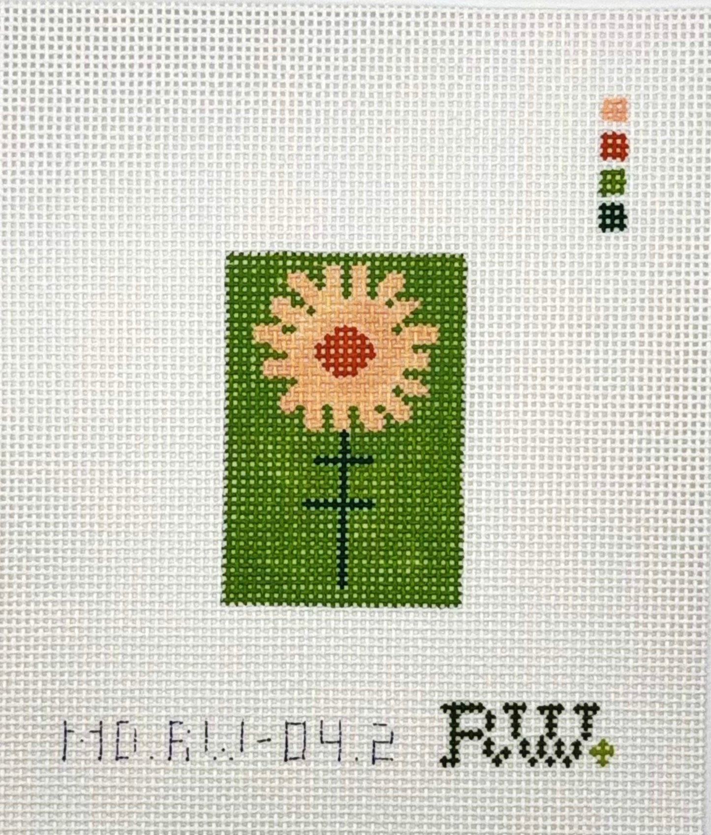 Rachel Westhead for Mopsey Designs Mod Daisies 2 Needlepoint Canvas