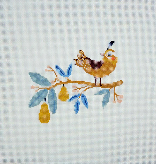 La Fete Needlepoint A Partridge in a Pear Tree Hand Painted Needlepoint Canvas