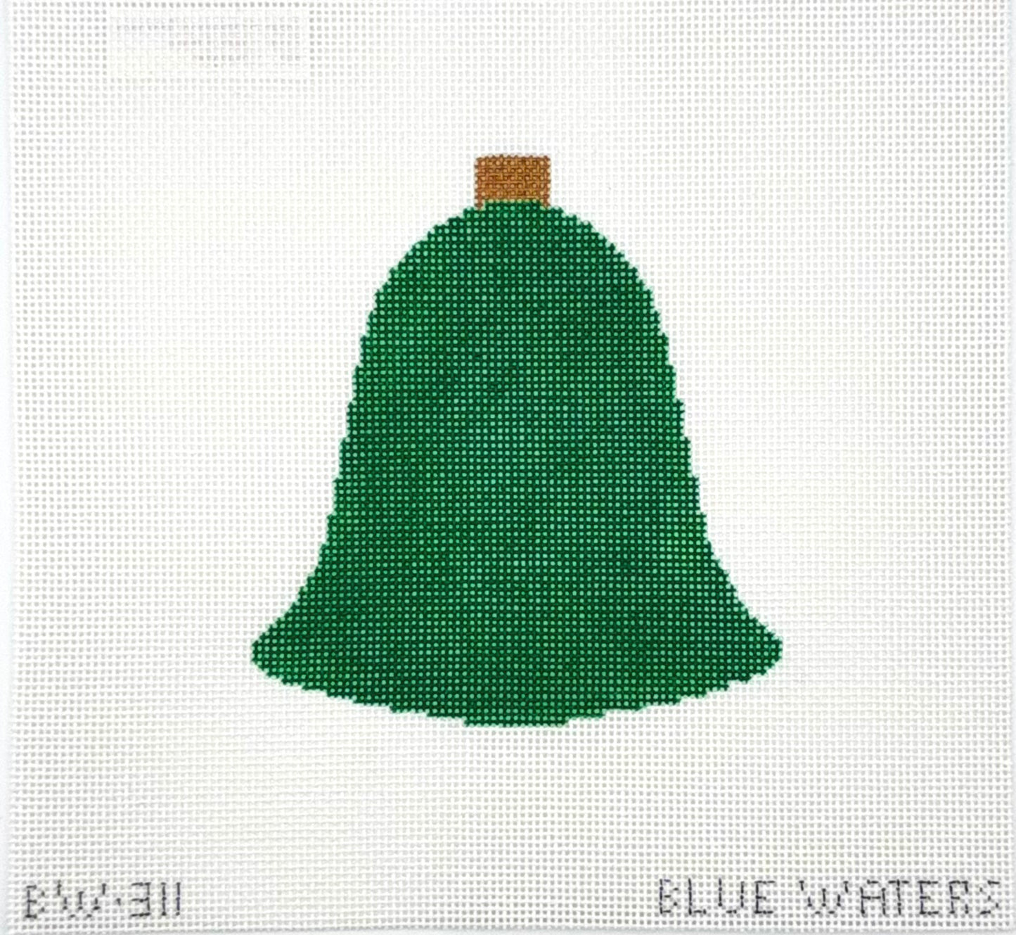Blue Waters Needlepoint Green Bell Canvas