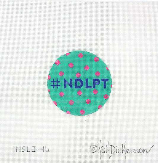 Kate Dickerson Teal #NDLPT Ornament Hand Painted Needlepoint Canvas