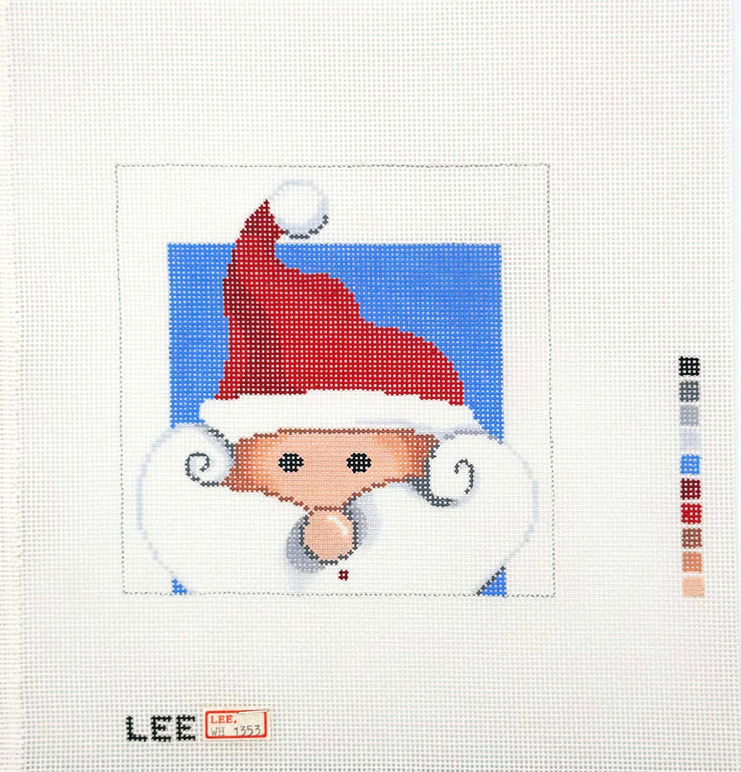 Lee's Needle Arts for Colonial Needle Company Santa #3 Hand Painted Needlepoint Canvas