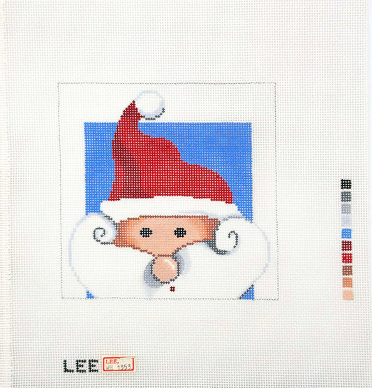 Lee's Needle Arts for Colonial Needle Company Santa #3 Hand Painted Needlepoint Canvas