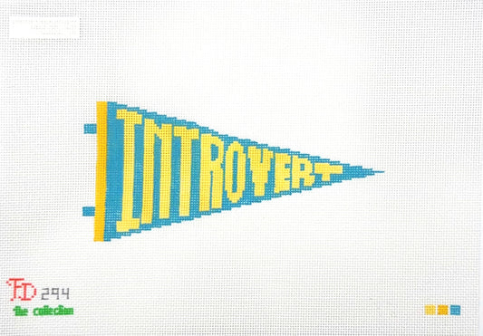 Froopy Designs for The Collection Introvert Hand Painted Needlepoint Canvas