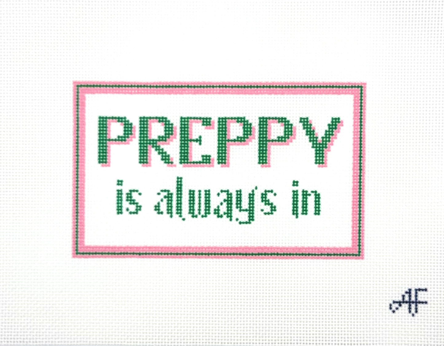 Stitch Style Needlepoint Preppy Is Always In Hand Painted Needlepoint Canvas