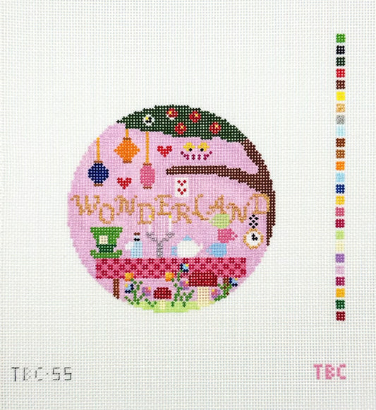 The Book Canvas for Mopsey Designs Wonderland Needlepoint Canvas