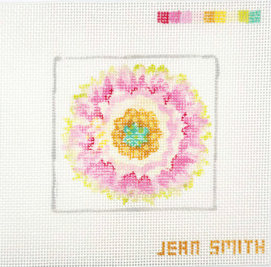 Jean Smith Designs Pink Daisy Needlepoint Canvas