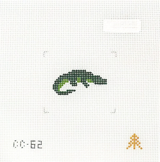 Evergreen Needlepoint Aligator Cozy Insert Hand Painted Needlepoint Canvas
