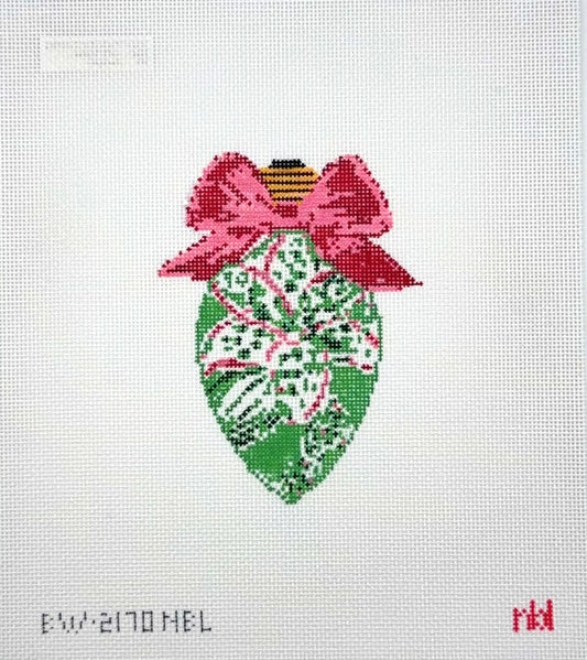 Needlepoint by Laura for Blue Waters Needlepoint Bow Bulb Lily Needlepoint Canvas