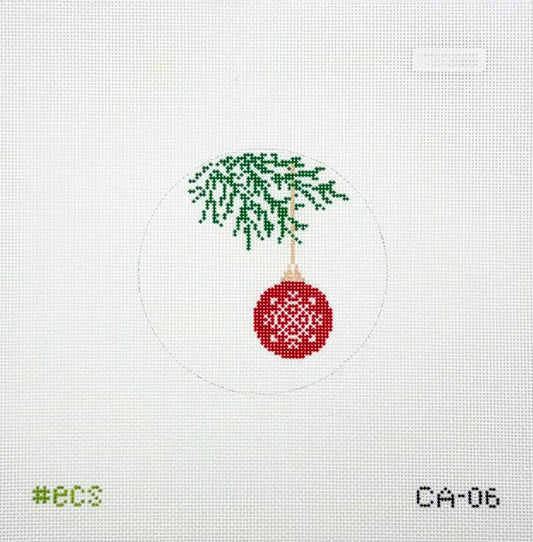 ECS Design Card Art Ornament Snowflake Bauble Needepoint Canvas