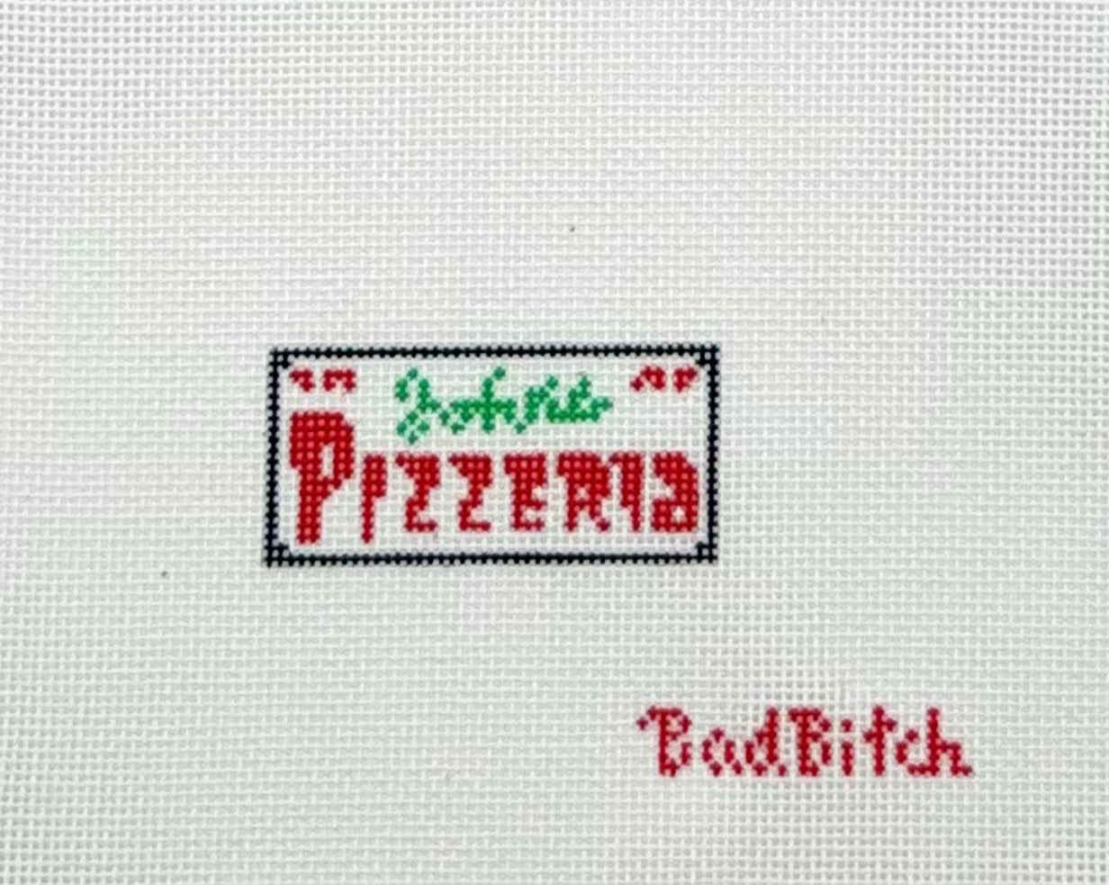 Bad Bitch Needlepoint John's Pizzaria Hand Painted Needlepoint Canvas