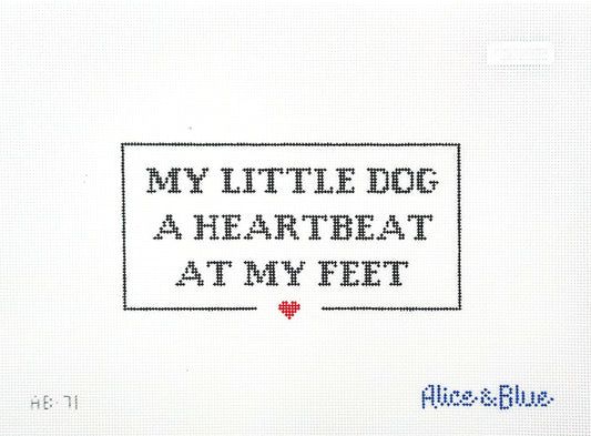 Alice & Blue My Little Dog Hand Painted Needlepoint Canvas
