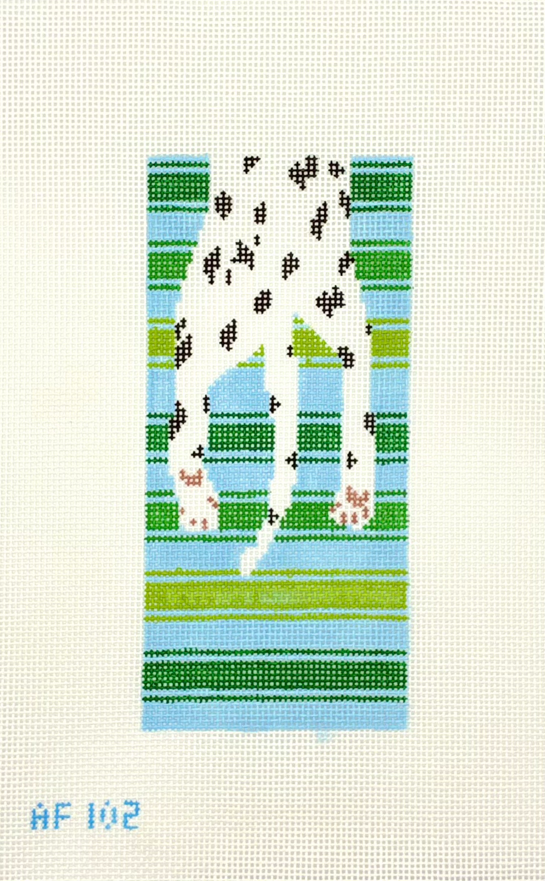 Ann Fisher Needlepoint for Stitch Style Needlepoint Dog Sploot Eyeglasses Case Needlepoint Canvas