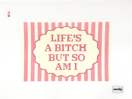 Arden Gray Co. Life's A B Hand Painted Needlepoint Canvas