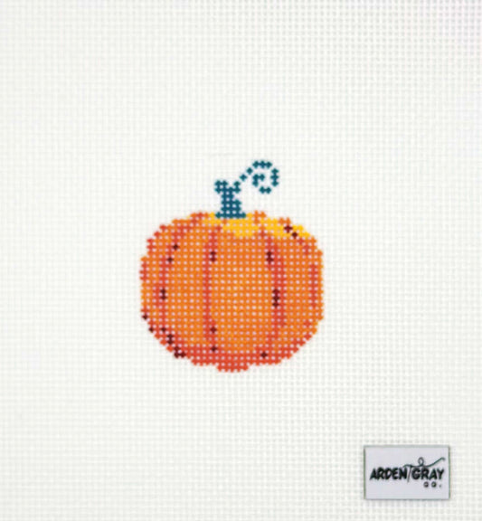 Arden Gray Co Mini Pumpkin Hand Painted Needlepoint Canvas
