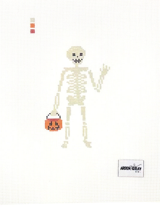 Arden Gray Co. Mr. Bones Hand Painted Needlepoint Canvas