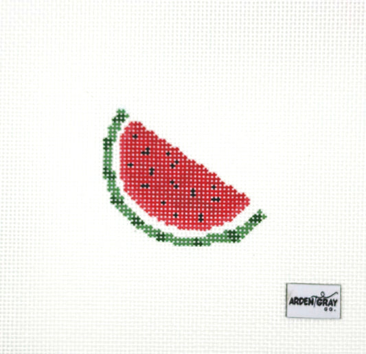 Arden Gray Co Slice of Watermelon Hand Painted Needlepoint Canvas