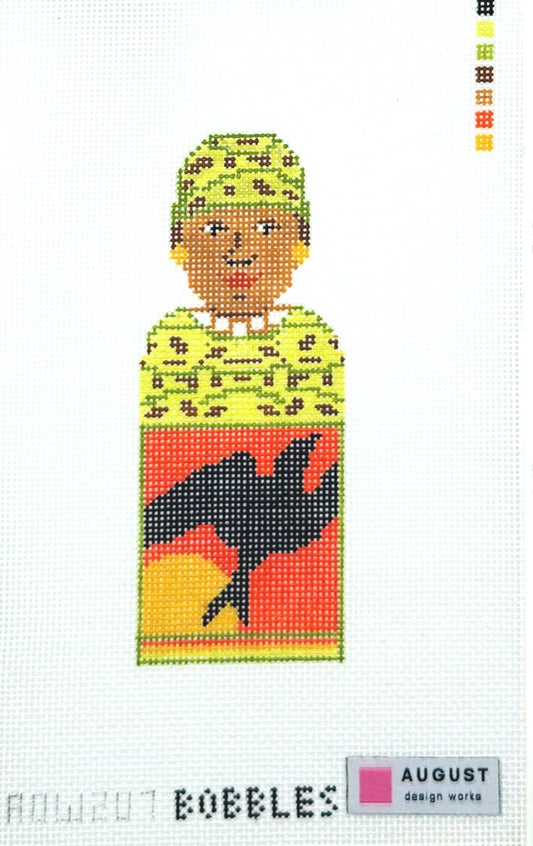 August Design Works Maya Angelou Bobble Hand Painted Needlepoint Canvas