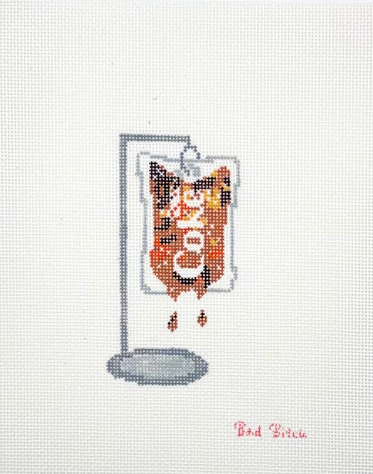 Bad Bitch Needlepoint Bevie IV Hand Painted Needlepoint Canvas