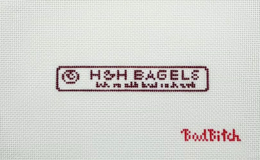 Bad Bitch Needlepoint H & H Bagels Hand Painted Needlepoint Canvas