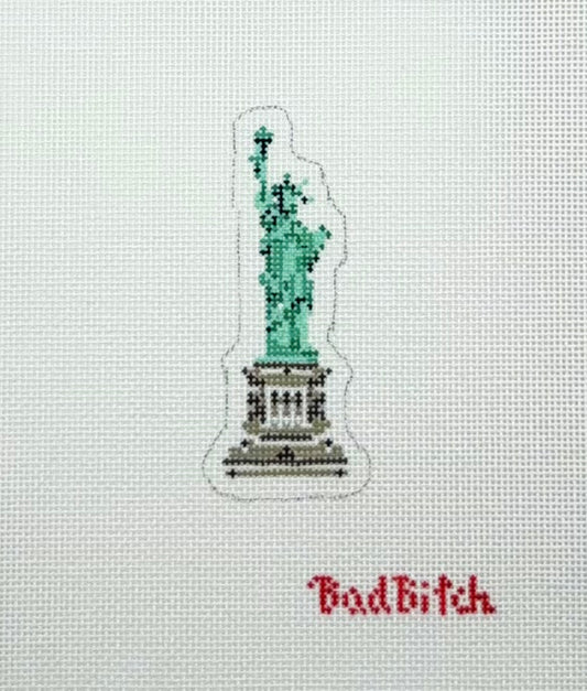 Bad Bitch Needlepoint Statue of Liberty Hand Painted Needlepoint Canvas