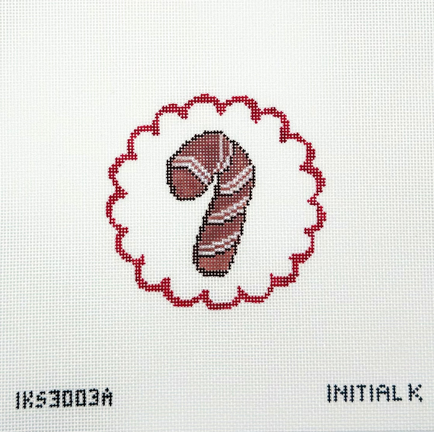 Catherine Cartie for Initial K Studio Candy Cane Cookie Ornament