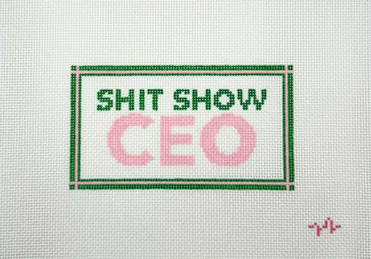 Code Thread Needlepoint Shit Show CEO Hand Painted Needlepoint Canvas