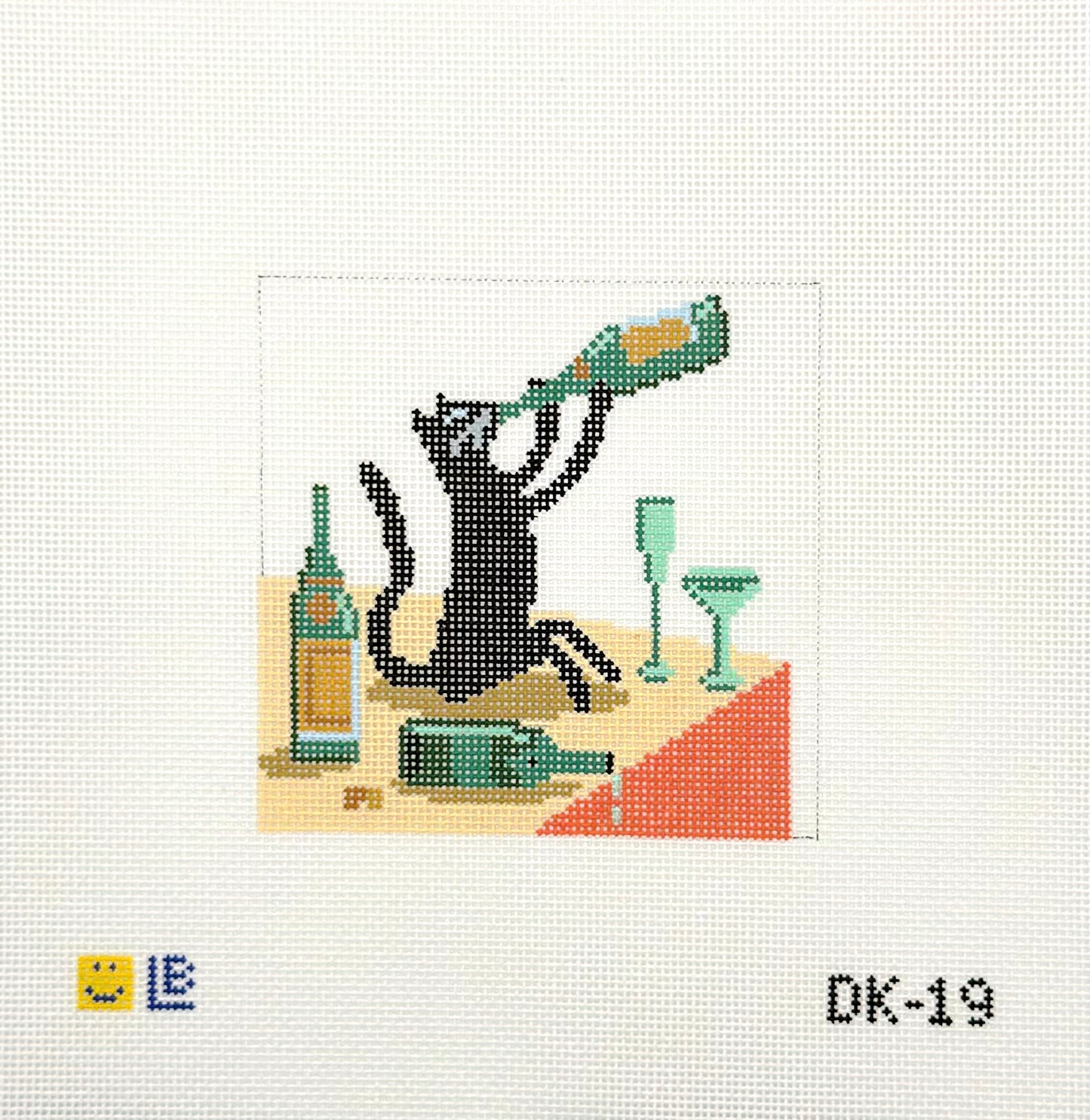 Lauren Bloch Feline Fine Hand Painted Needlepoint Canvas