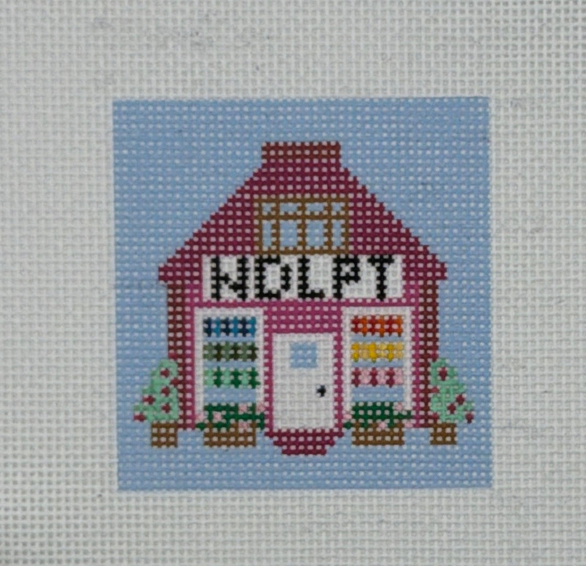 Let’s Stitch Studio Mini Needlepoint Hand Painted Needlepoint Canvas