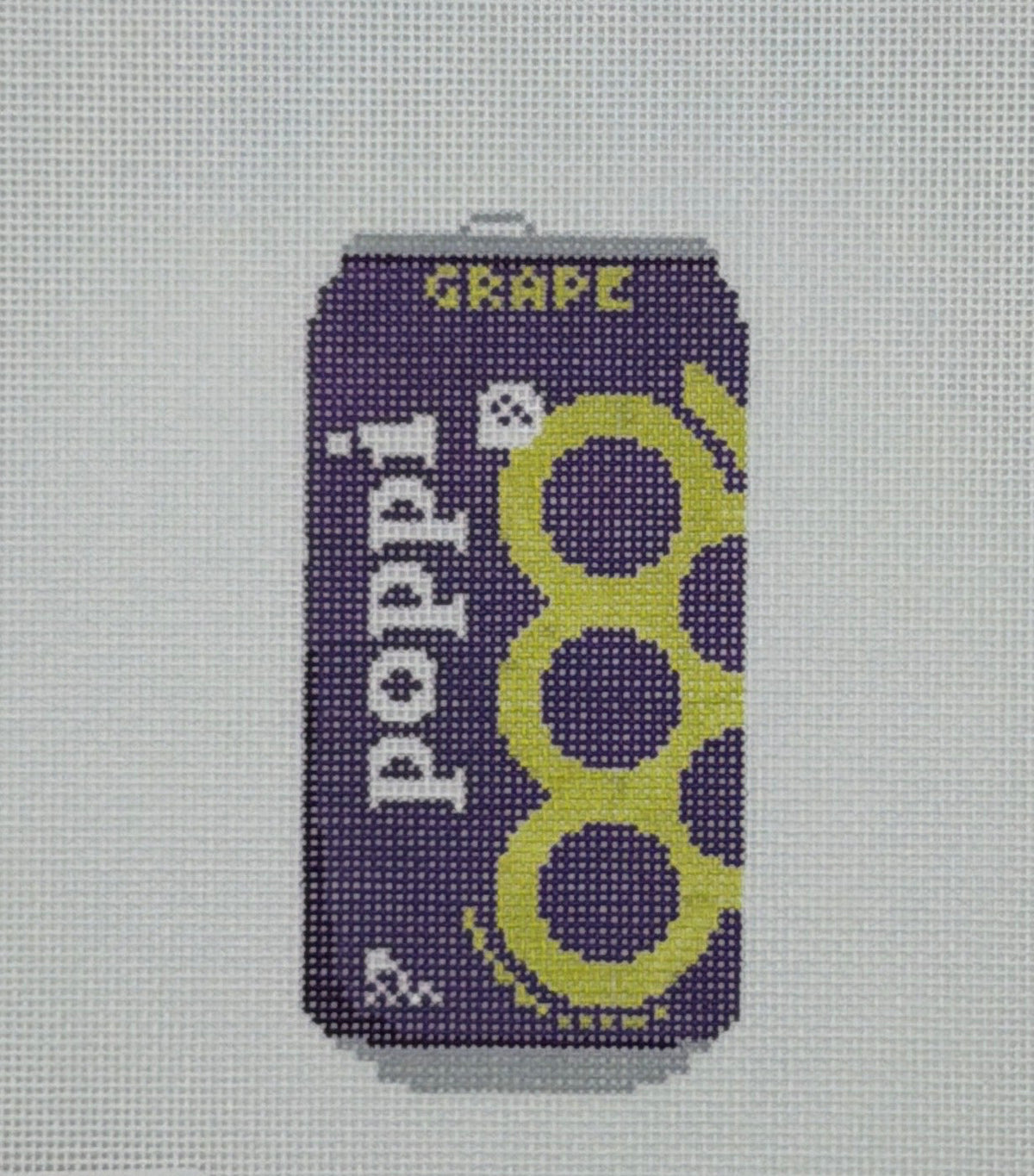 Pinpoint Needlepoint Grape Poppi Hand Painted Needlepoint Canvas