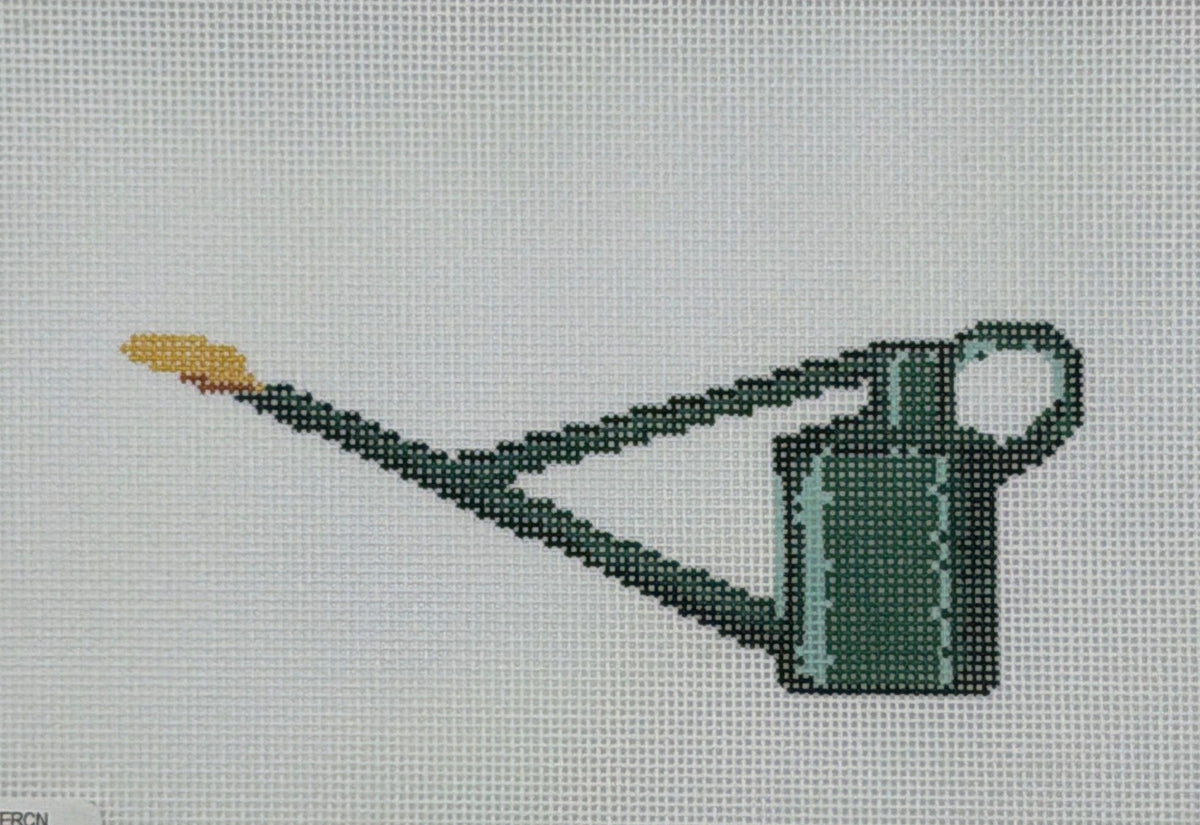 Pinpoint Needlepoint Watering Can Hand Painted Needlepoint Canvas