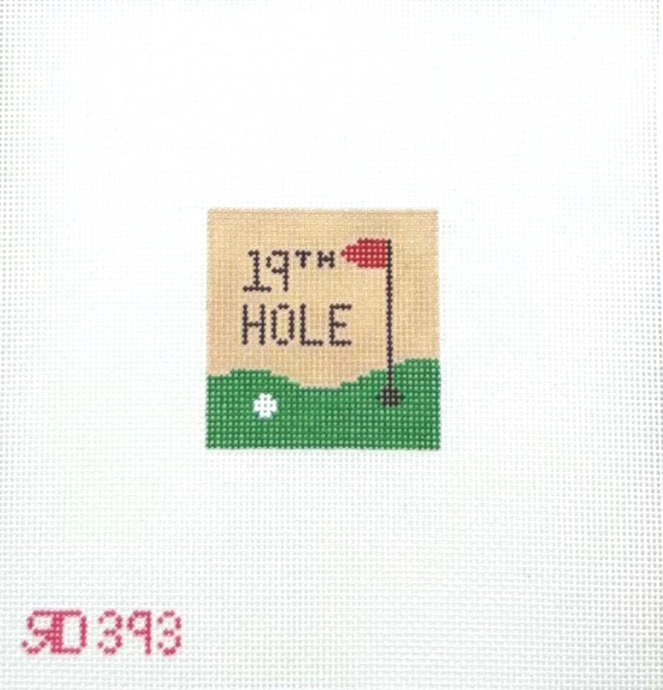 Rachel Donley Needlepoint Designs 19th Hole Cozie Hand Painted Needlepoint  Canvas