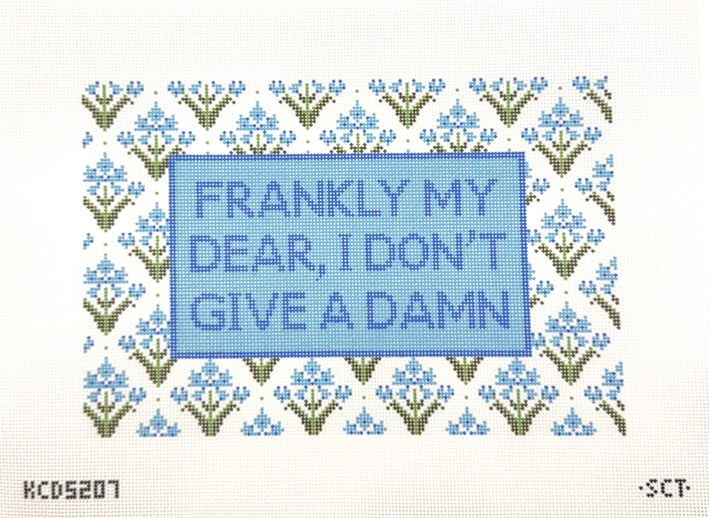 SCT Designers for KCN Designers Frankly My Dear Needlepoint Canvas