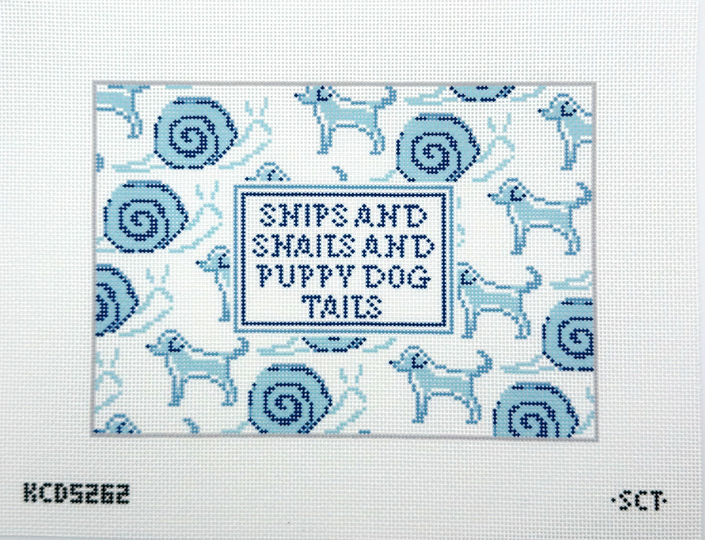SCT Designs for KCN Designers Snips and Snails… Needlepoint Canvas