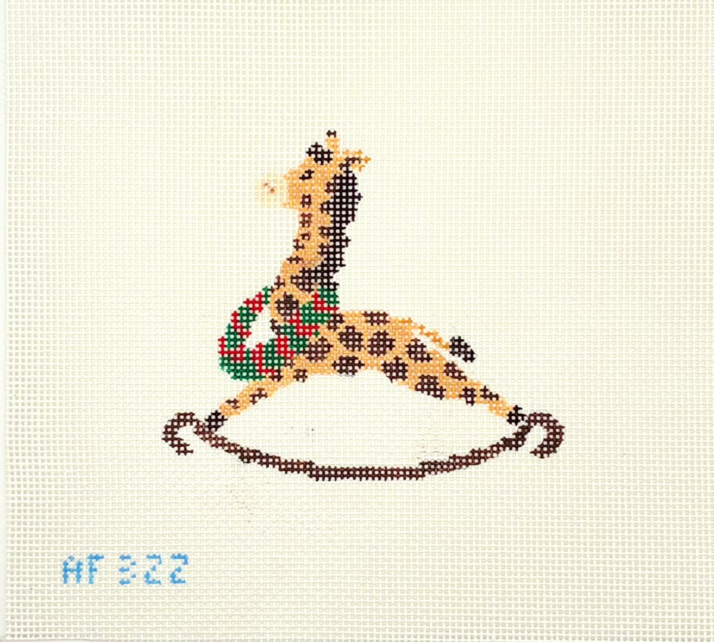 Stitch Style Needlepoint Giraffe Rocking Horse Needlepoint Canvas