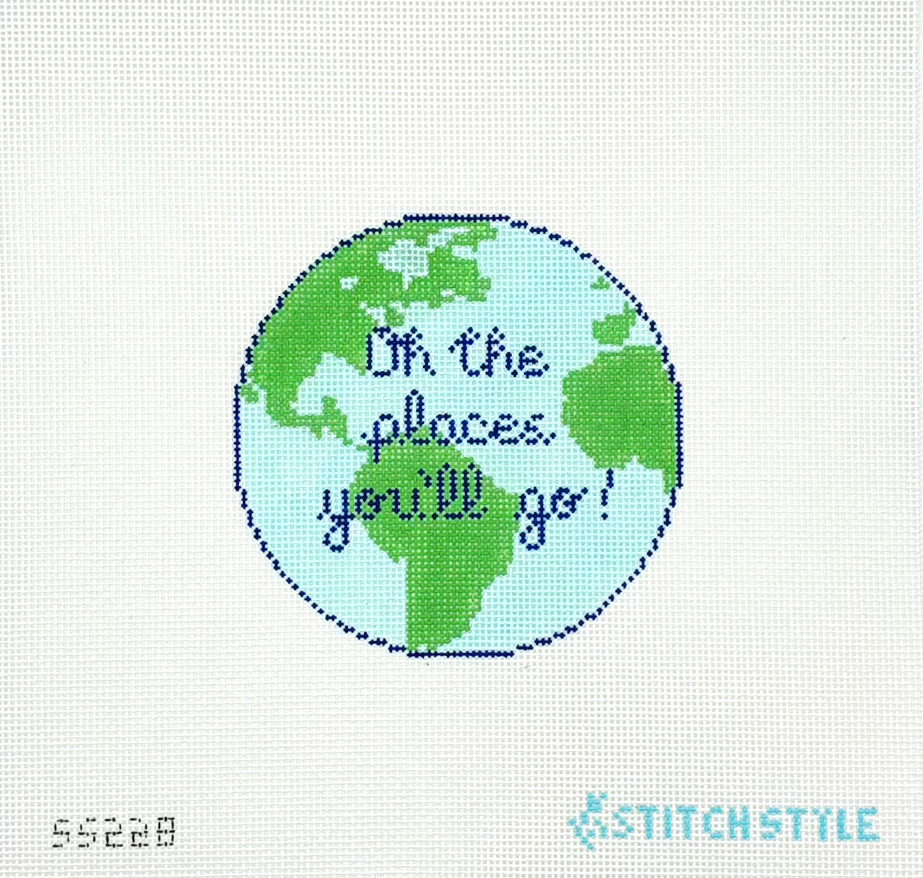 Stitch Style Needlepoint Oh the Places You'll Go Needlepoint Canvas