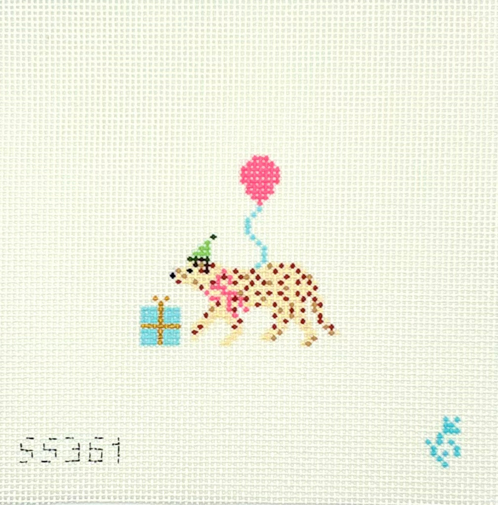 Stitch Style Needlepoint Party Animal Cheetah Needlepoint Canvas