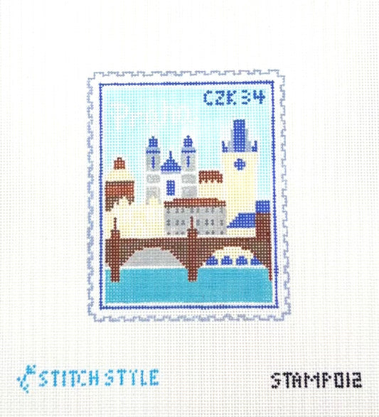 Stitch Style Needlepoint Prague Charles Bridge Hand Painted Needlepoint Canvas