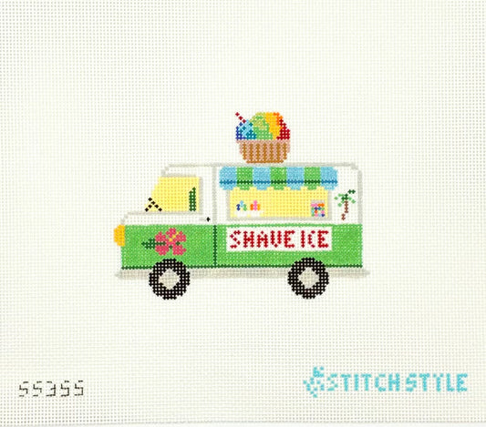 Stitch Style Needlepoint Shave Ice Truck Needlepoint Canvas