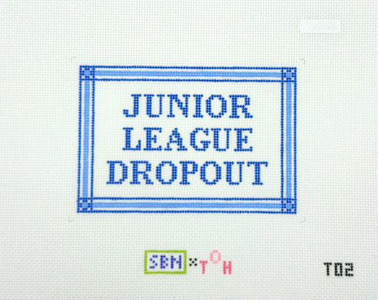 Susan Battle Needlepoint Junior League Drop Out Hand Painted Needlepoint Canvas
