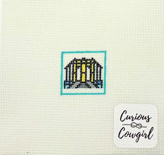 The Curious Cowgirl Brooklyn Bridge Mini Needlepoint Canvas