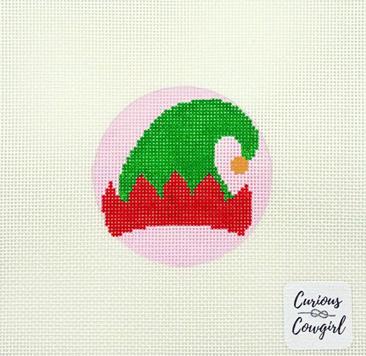 The Curious Cowgirl Elf Hat Needlepoint Canvas