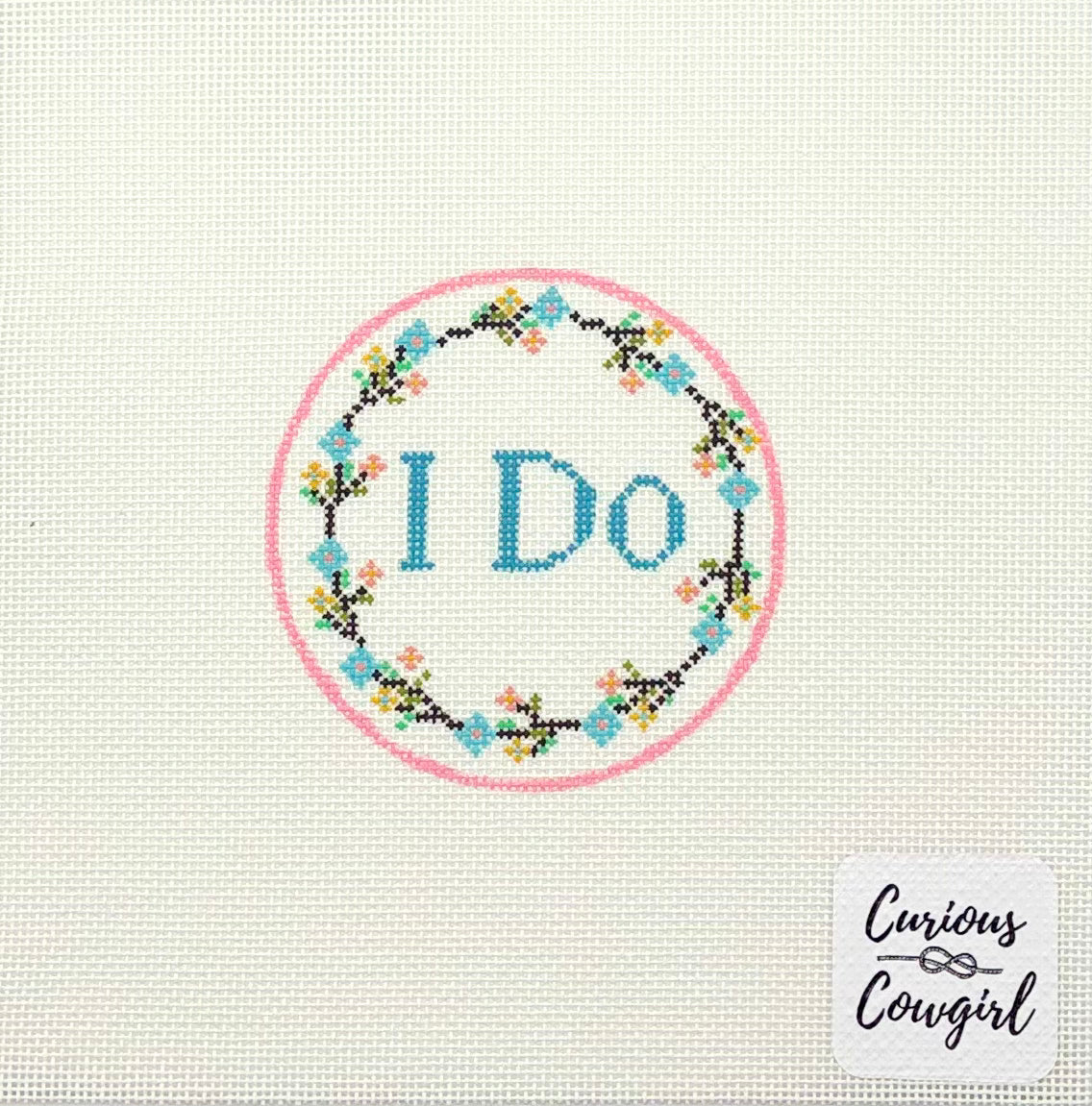 The Curious Cowgirl I Do Needlepoint Canvas